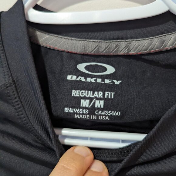 Oakley Black Ellipse Rashguard LS Men's M Gorpcore Activewear SPF 50 - Picture 4 of 8